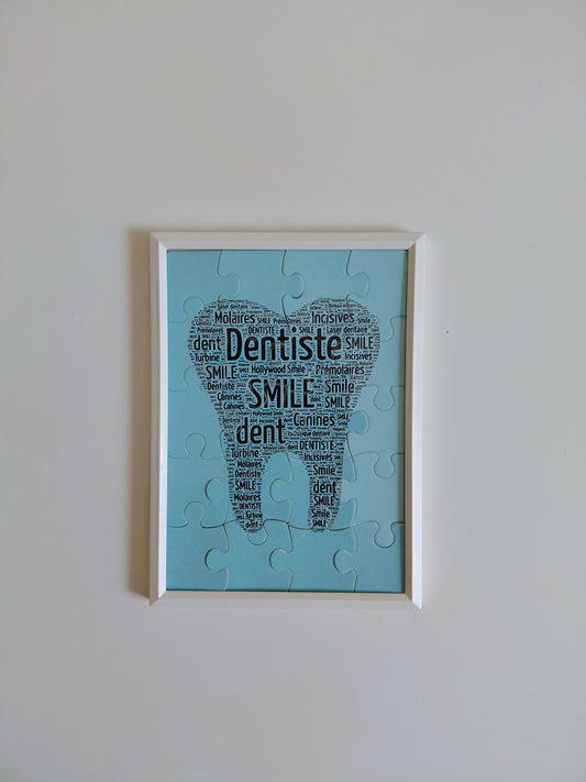🦷 Puzzle décoratif – La dent artistique