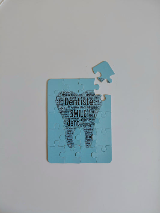 🦷 Puzzle décoratif – La dent artistique